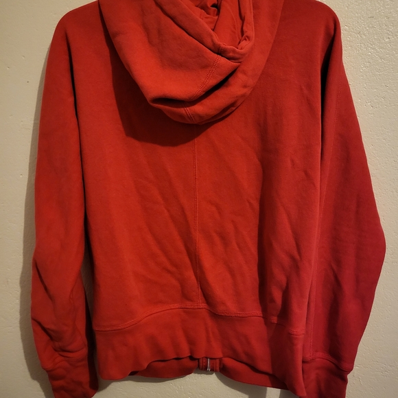 Nike Red Hoodie with Yellow and Blue Logo Y2k 90s Mens Medium - Picture 3 of 3